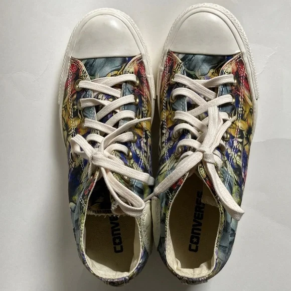 Converse All Star Lux Floral Wedge Sneakers Size 8 - Picture 7 of 16